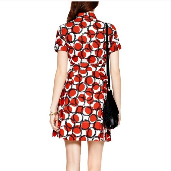 Kate Spade Red and White Patterned Dress - Picture 3 of 12